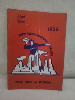 1956 New York Giants NFL Media Guide
