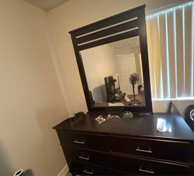 Dresser with mirror