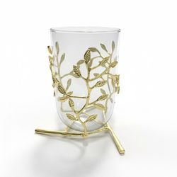 The Golden Laurel Leaf Hurricane Vase