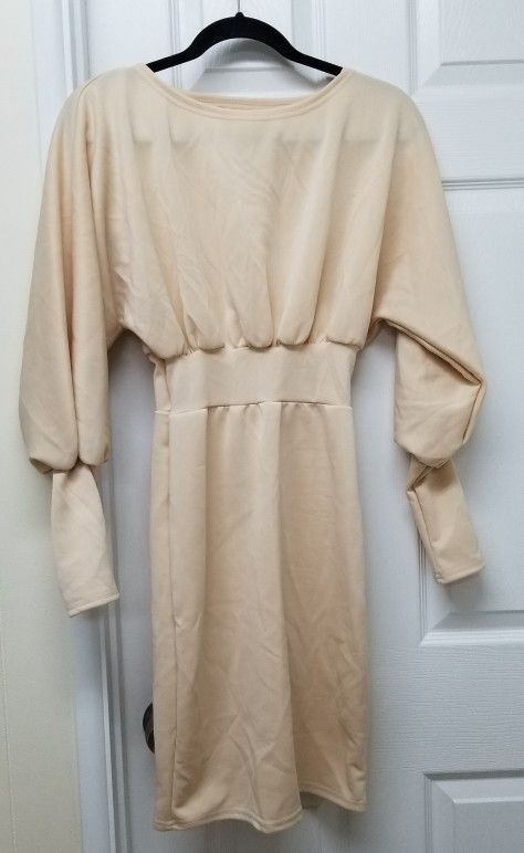 Womens Yellow Tunic Mini Dress M