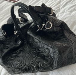 Isadora Hand Tooled Leather Tote Bag