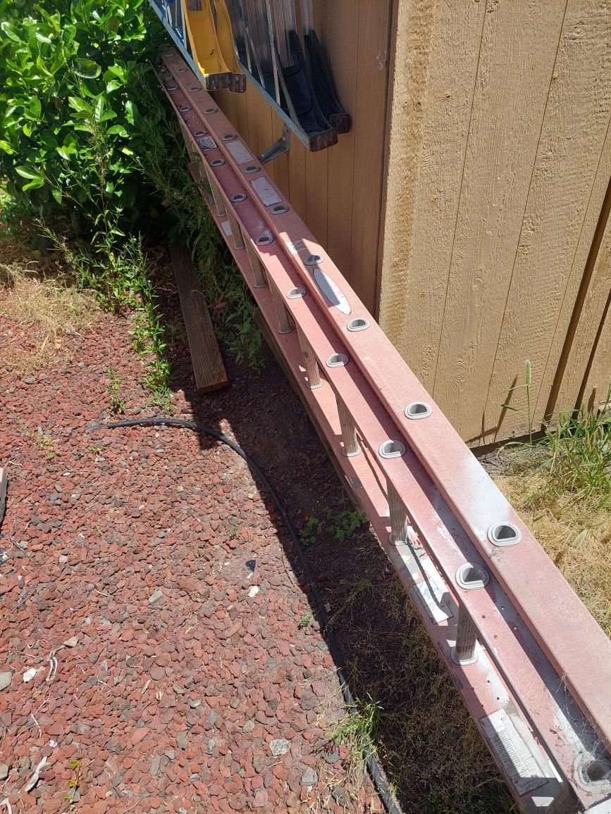 24 FT. WERNER FIBERGLASS ELECTRICAL LADDER