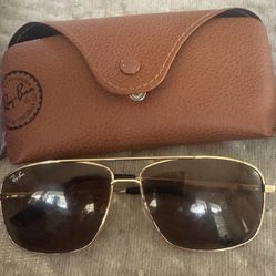 Ray ban Arista Gold, Brown polarized sunglasses 