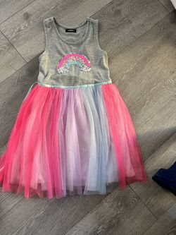 Girls Rainbow Dress 7/8