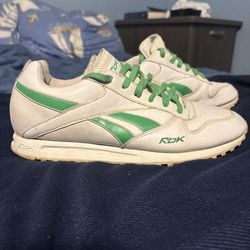 Reebok RBK RB 512 FLU White Green Men's Low Top Lace Up Athletic Sneakers