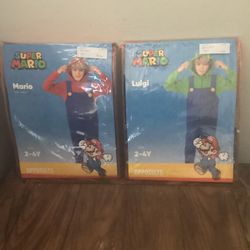 Halloween Costume Mario Or Luigi Size  2-4 Years