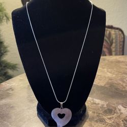 Rose Quartz & Sterling Silver Necklace 💕