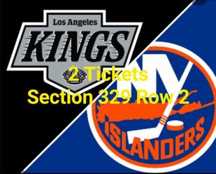 2 Tickets Los Angeles Kings vs New York Islanders sec 329 row 2