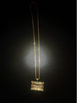 10k gold tri tone last supper Franco link chain set 18.44 grams