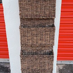 4-Tier Seagrass Wall Storage Caddy
