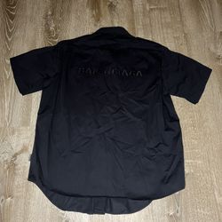 Balenciaga Logo Button Up Shirt- Size 39