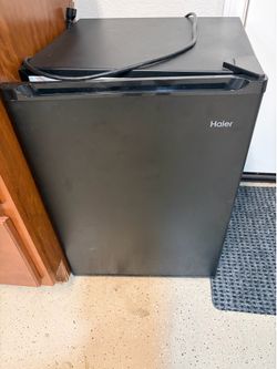 Compact Haier Mini Refrigerator.