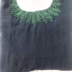 Bottle Green Bead Worknkurti