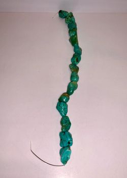 Turquoise Color Nugget Stone Bead Strand for Jewelry Making – Approx. 15”