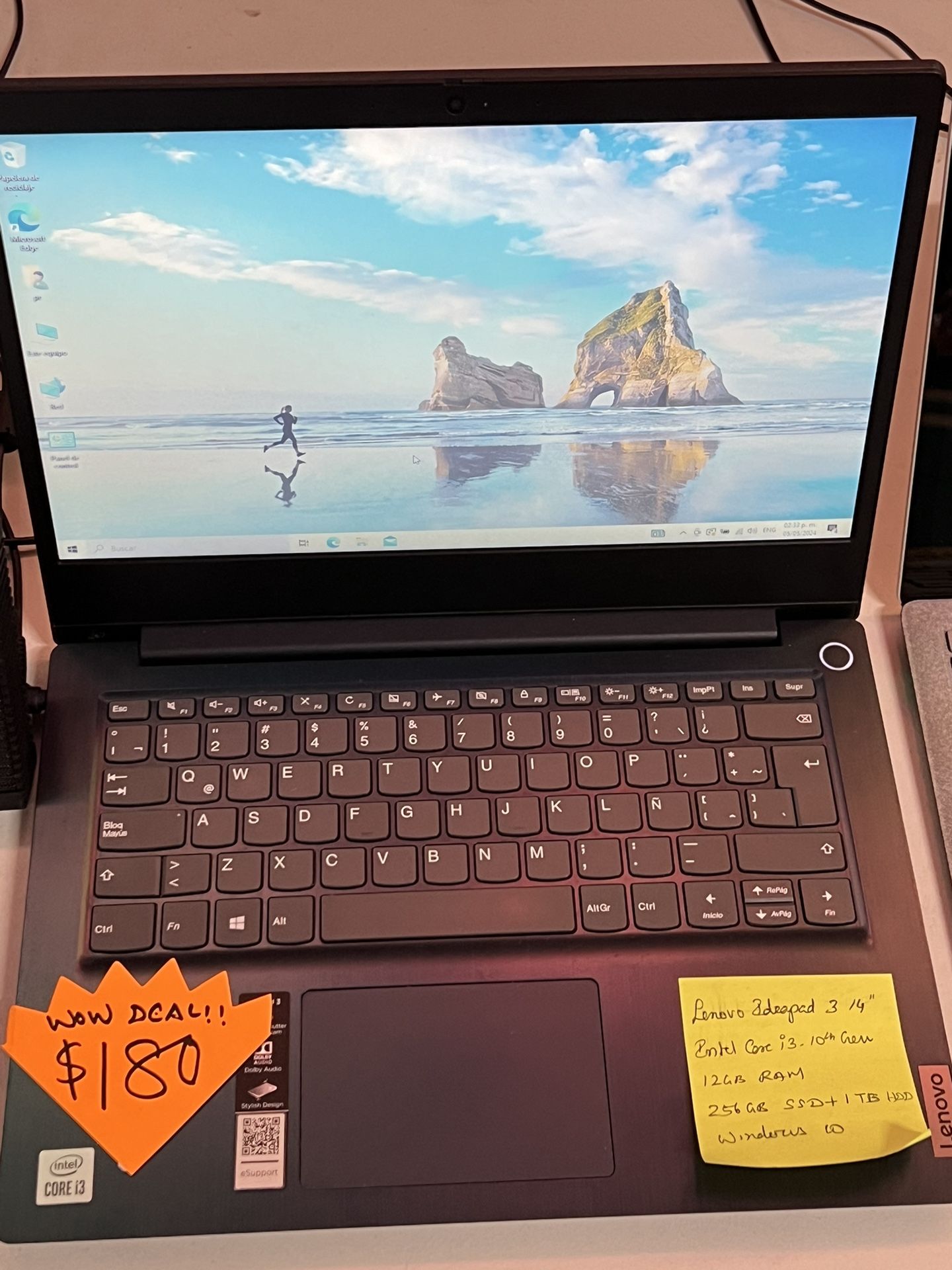 Deal of the Day - Lenovo Ideapad 3 10th Gen Laptop . Comes with Charger.