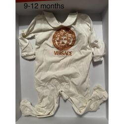 Versace onesie with gold details, white