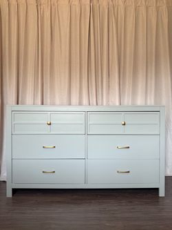Refinished Soft Sage 6-Drawer Dresser