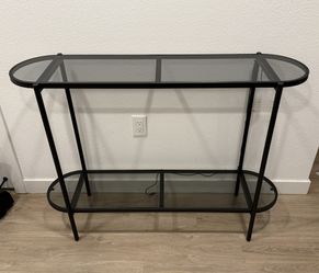 Modern Glass & Metal Entryway Console Table