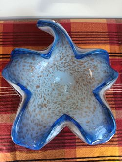 Vintage Murano Venetian Glass Shooting Star Bowl  
