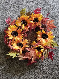 Fall door wreath