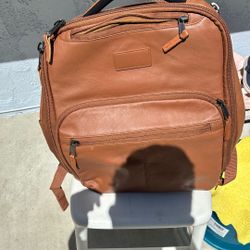 Brown Leather Backpack