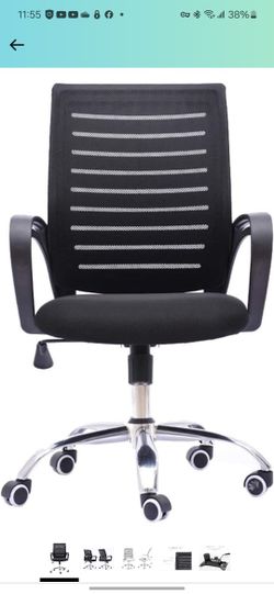 Computer Chair Ergonomics Desk Chair High Back Chair Armchair Height Adjustable Game Chair Chair (Color : Black)