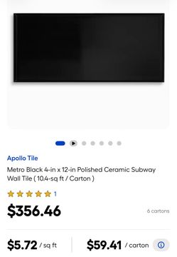 Black subway tile