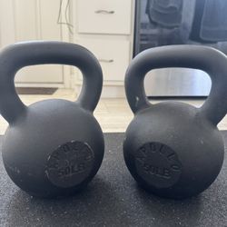 50lb Solid Cast Iron Kettlebells (pair) -inquiry for single KB!