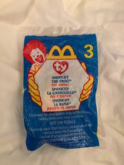 New TY McDonald's Teenie Beanie Baby - #3 SMOOCHY the Frog (1999)