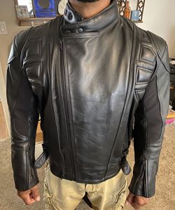 Hudson Heavy Leather Motorcycle Biker Jacket