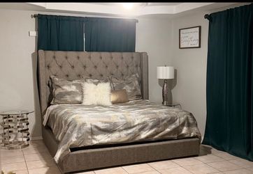 Cal King Upholstered Bed frame OBO