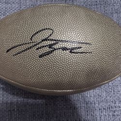 Jonathan Taylor Indianapolis Colts Signed Autograph Gold Duke Football-Metabilia