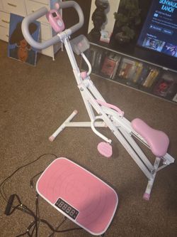 Squat machine and vibrate plate