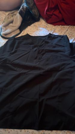 Black V-neck scrub top