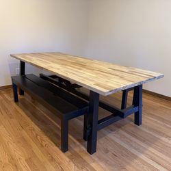 IKEA Trestle Table & 2 Benches