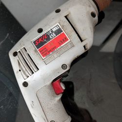 Vintage Drill Skil 456 Plug In Electric 1/4" Made In USA Works Well 