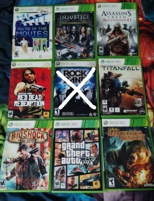Xbox 360 Games, $8 Each