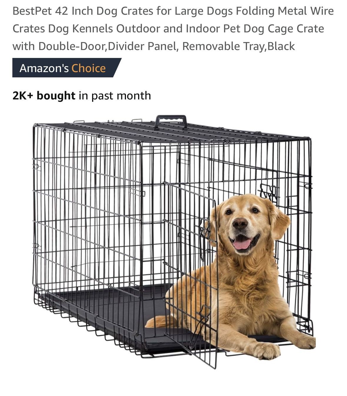 Never Used 42 Inch Dog Crate