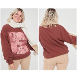 Aerie OFFLINE Oversized Throwback Crew Sweatshirt