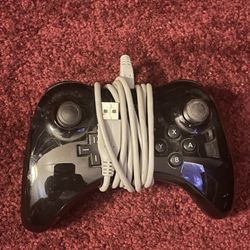 Wii U Pro Controller (has stick drift) And Charging Cord