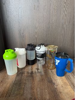 BlenderBottle and Assorted Shaker Cups and Tumblers - lot of 6