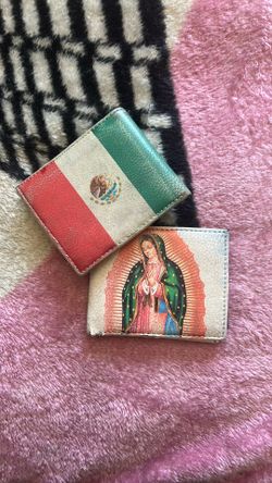 2-3 Faux Leather Wallet Bundle ! (Mex, Virgen Mary & Skeletons)