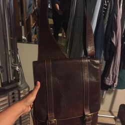 Leather Book Bag