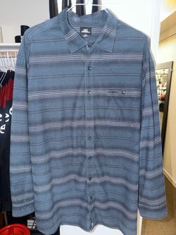 3xl O'Neill Long Sleeve Button-Up Striped Shirt