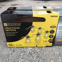 5 Socket Light String 50 Foot