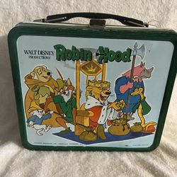 1974 Disney “Robin Hood lunchbox With thermos Collectible 