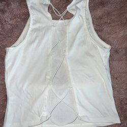 NEW Fashion Nova Racerback Tee- Adjustable Back (Size: L) 