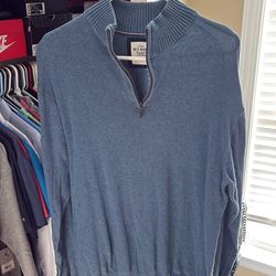 Old Navy Quarter Zip Blue Sweater Men’s L