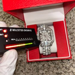 Cartier Diamond Iced out Santos