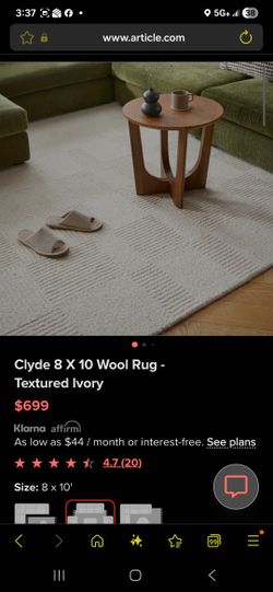 Clyde 8 × 10 Rug By Article